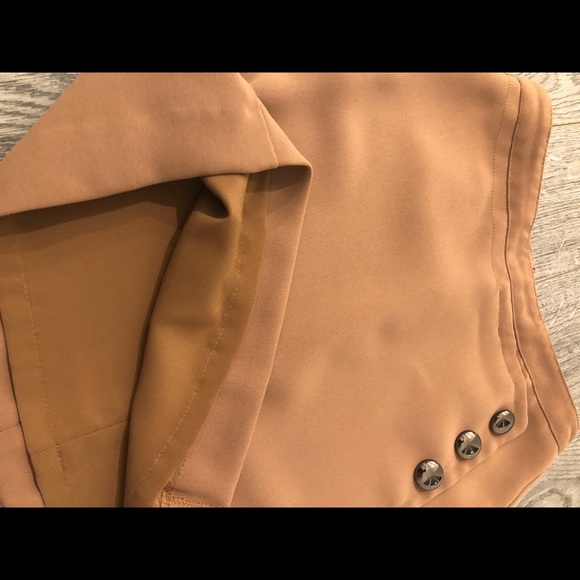 Brown Wrap-look Mini Skirt - Picture 5 of 5